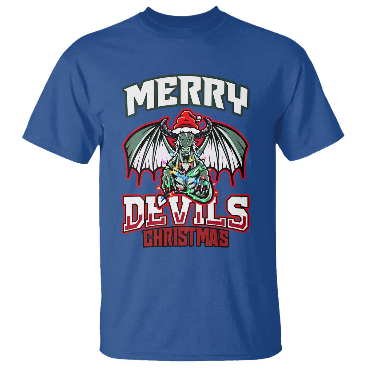 Jersey Devil T Shirt Merry Devils Christmas Cryptid Gift - Wonder Print Shop