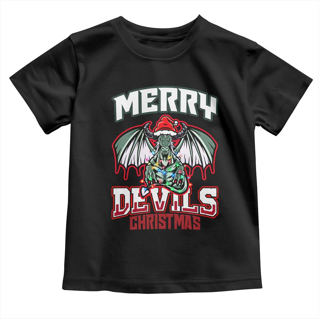 Jersey Devil Toddler T Shirt Merry Devils Christmas Cryptid Gift - Wonder Print Shop