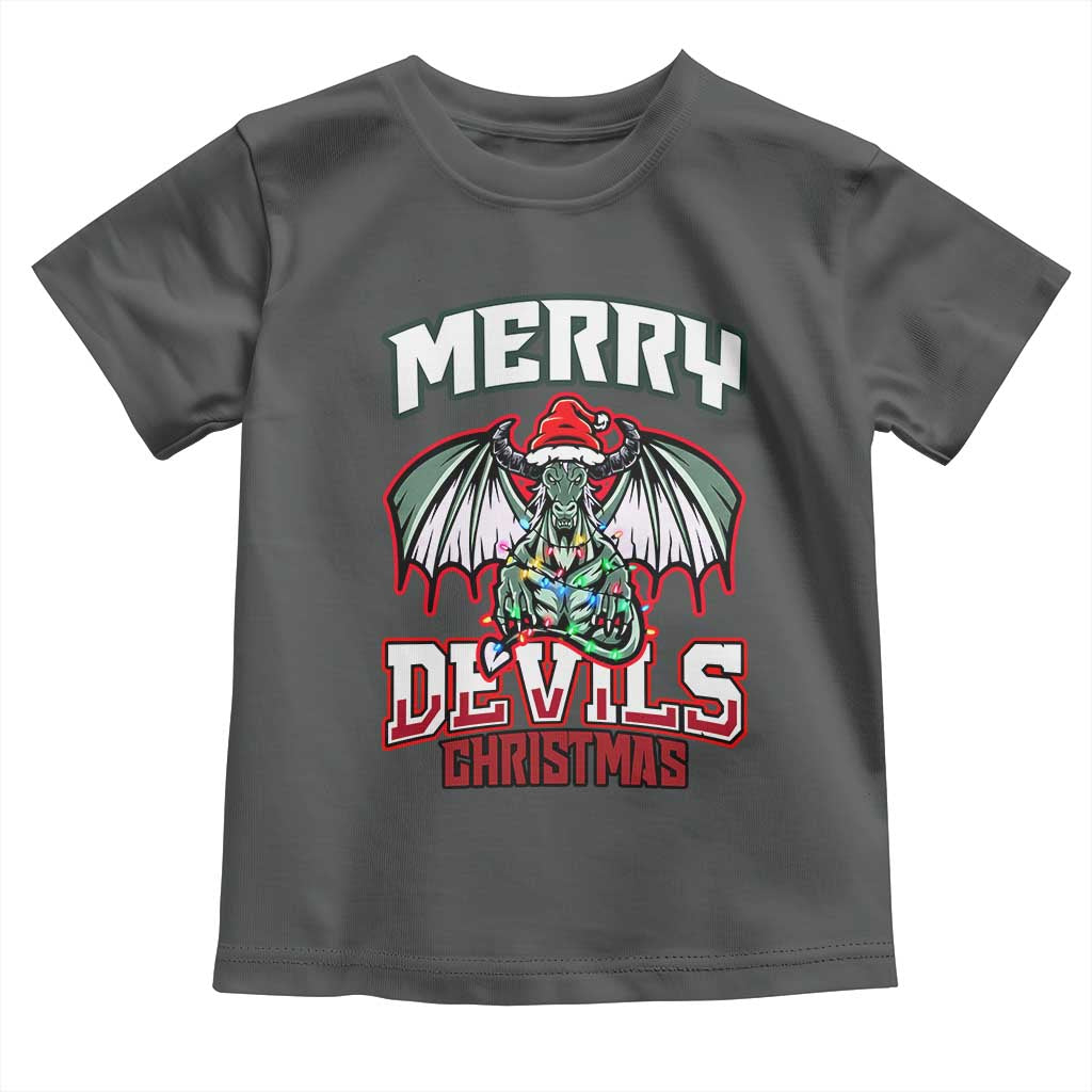 Jersey Devil Toddler T Shirt Merry Devils Christmas Cryptid Gift - Wonder Print Shop