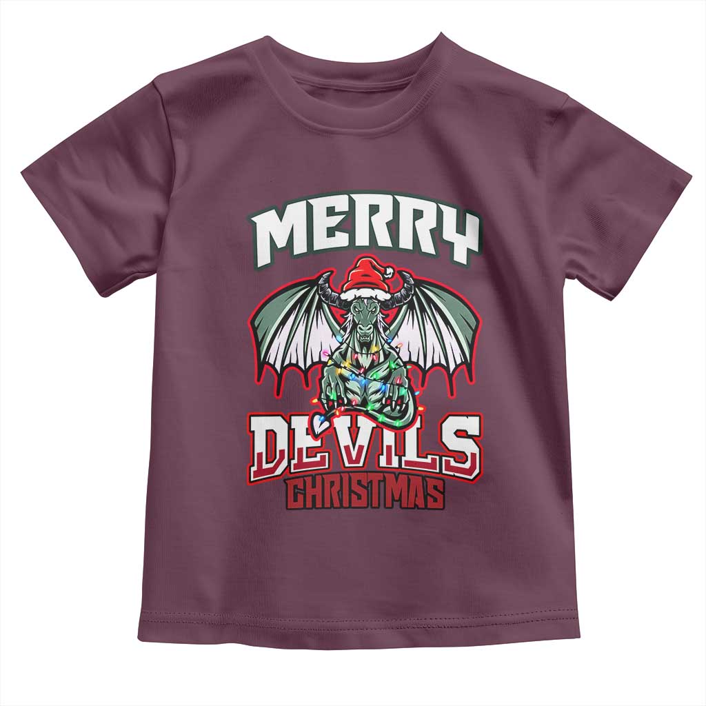 Jersey Devil Toddler T Shirt Merry Devils Christmas Cryptid Gift - Wonder Print Shop