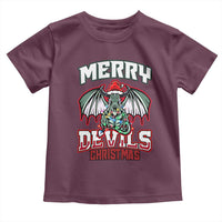 Jersey Devil Toddler T Shirt Merry Devils Christmas Cryptid Gift - Wonder Print Shop