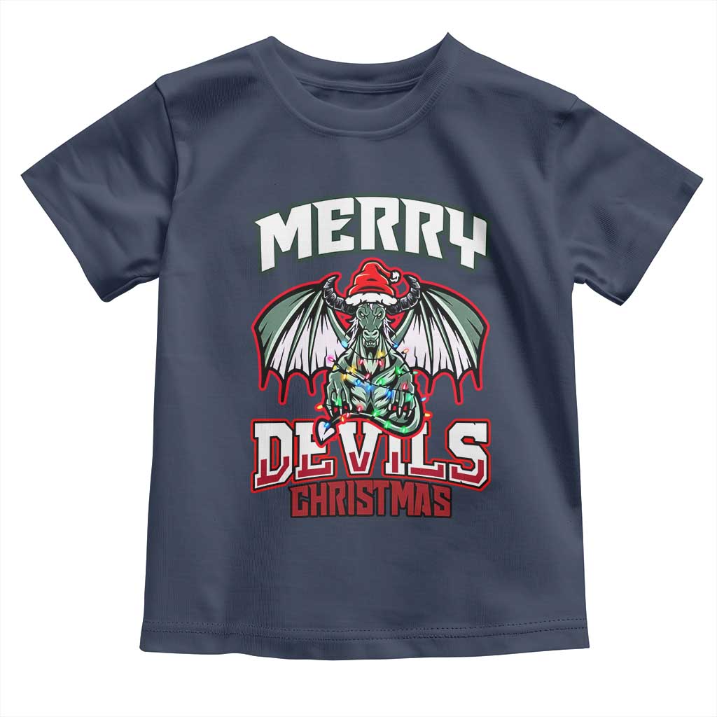 Jersey Devil Toddler T Shirt Merry Devils Christmas Cryptid Gift - Wonder Print Shop