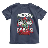 Jersey Devil Toddler T Shirt Merry Devils Christmas Cryptid Gift - Wonder Print Shop