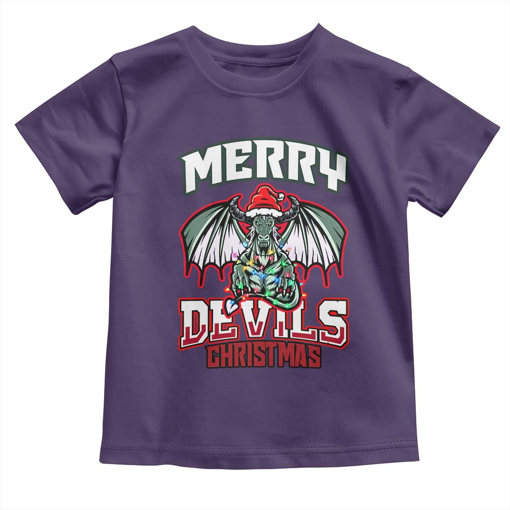 Jersey Devil Toddler T Shirt Merry Devils Christmas Cryptid Gift - Wonder Print Shop