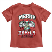 Jersey Devil Toddler T Shirt Merry Devils Christmas Cryptid Gift - Wonder Print Shop