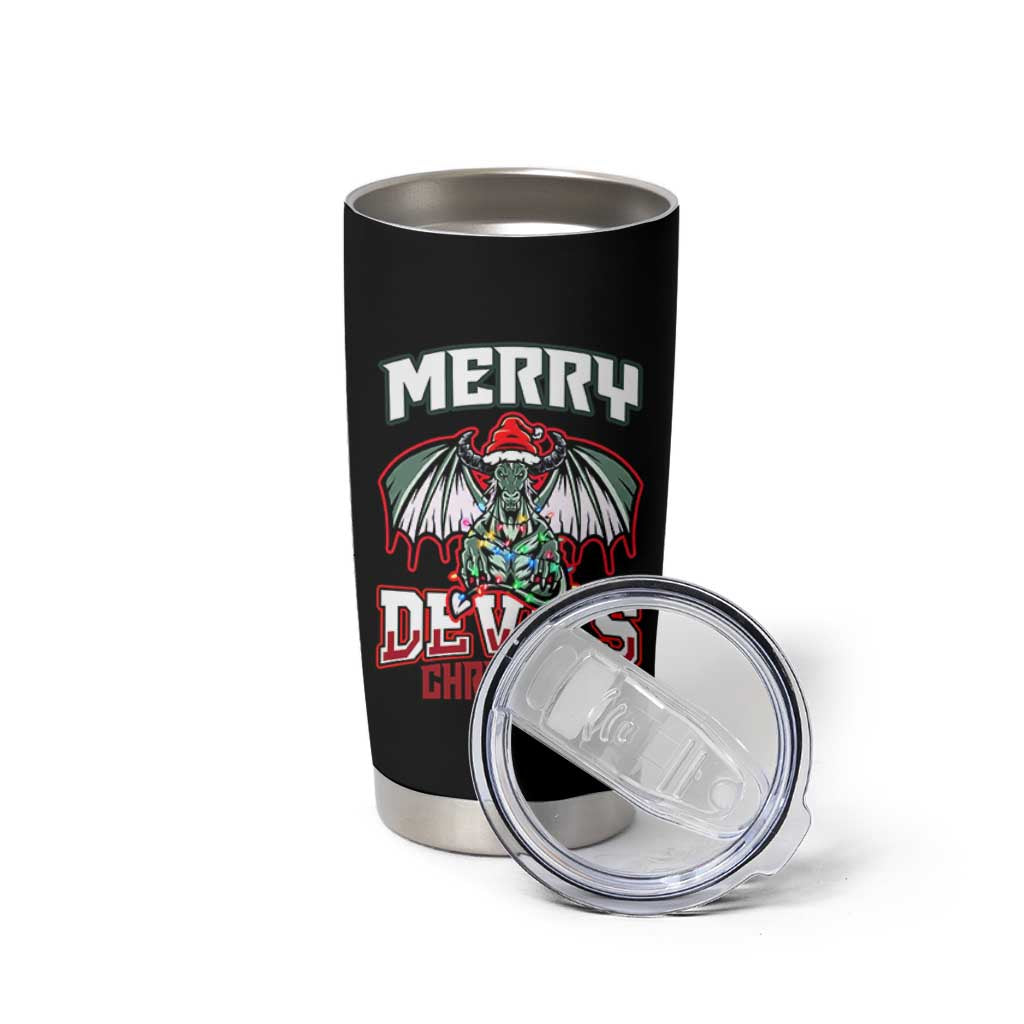 Jersey Devil Tumbler Cup Merry Devils Christmas Cryptid Gift