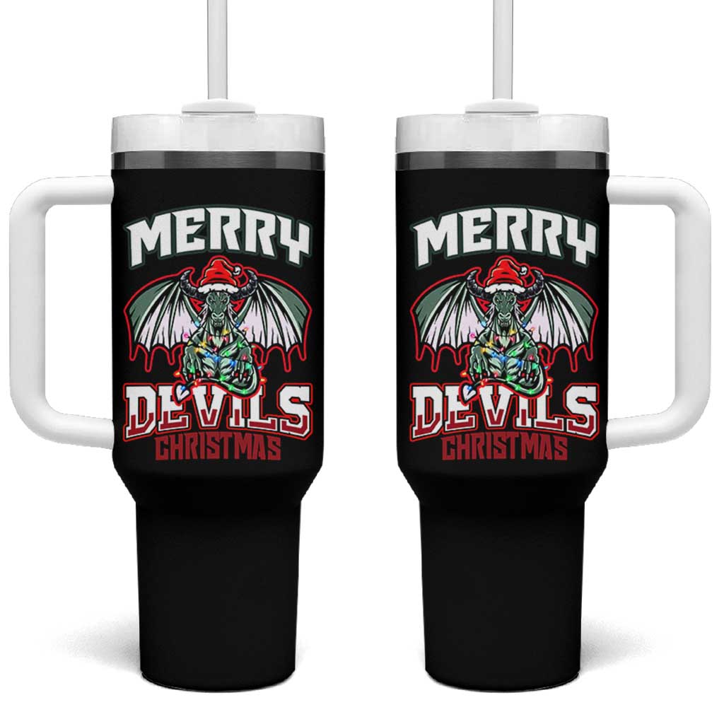Jersey Devil Tumbler With Handle Merry Devils Christmas Cryptid Gift