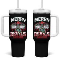 Jersey Devil Tumbler With Handle Merry Devils Christmas Cryptid Gift