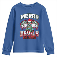 Jersey Devil Youth Sweatshirt Merry Devils Christmas Cryptid Gift - Wonder Print Shop