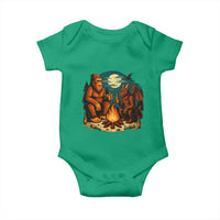 Funny Bigfoot And Jersey Devil Camping Cryptid Gift Baby Onesie - Wonder Print Shop