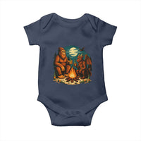 Funny Bigfoot And Jersey Devil Camping Cryptid Gift Baby Onesie - Wonder Print Shop