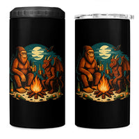 Funny Bigfoot And Jersey Devil Camping Cryptid Gift 4 in 1 Can Cooler Tumbler
