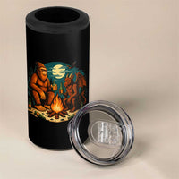 Funny Bigfoot And Jersey Devil Camping Cryptid Gift 4 in 1 Can Cooler Tumbler