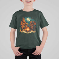 Funny Bigfoot And Jersey Devil Camping Cryptid Gift T Shirt For Kid - Wonder Print Shop
