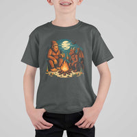 Funny Bigfoot And Jersey Devil Camping Cryptid Gift T Shirt For Kid - Wonder Print Shop