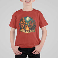 Funny Bigfoot And Jersey Devil Camping Cryptid Gift T Shirt For Kid - Wonder Print Shop