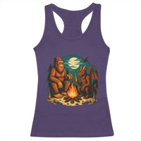 Funny Bigfoot And Jersey Devil Camping Cryptid Gift Racerback Tank Top - Wonder Print Shop