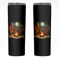 Funny Bigfoot And Jersey Devil Camping Cryptid Gift Skinny Tumbler