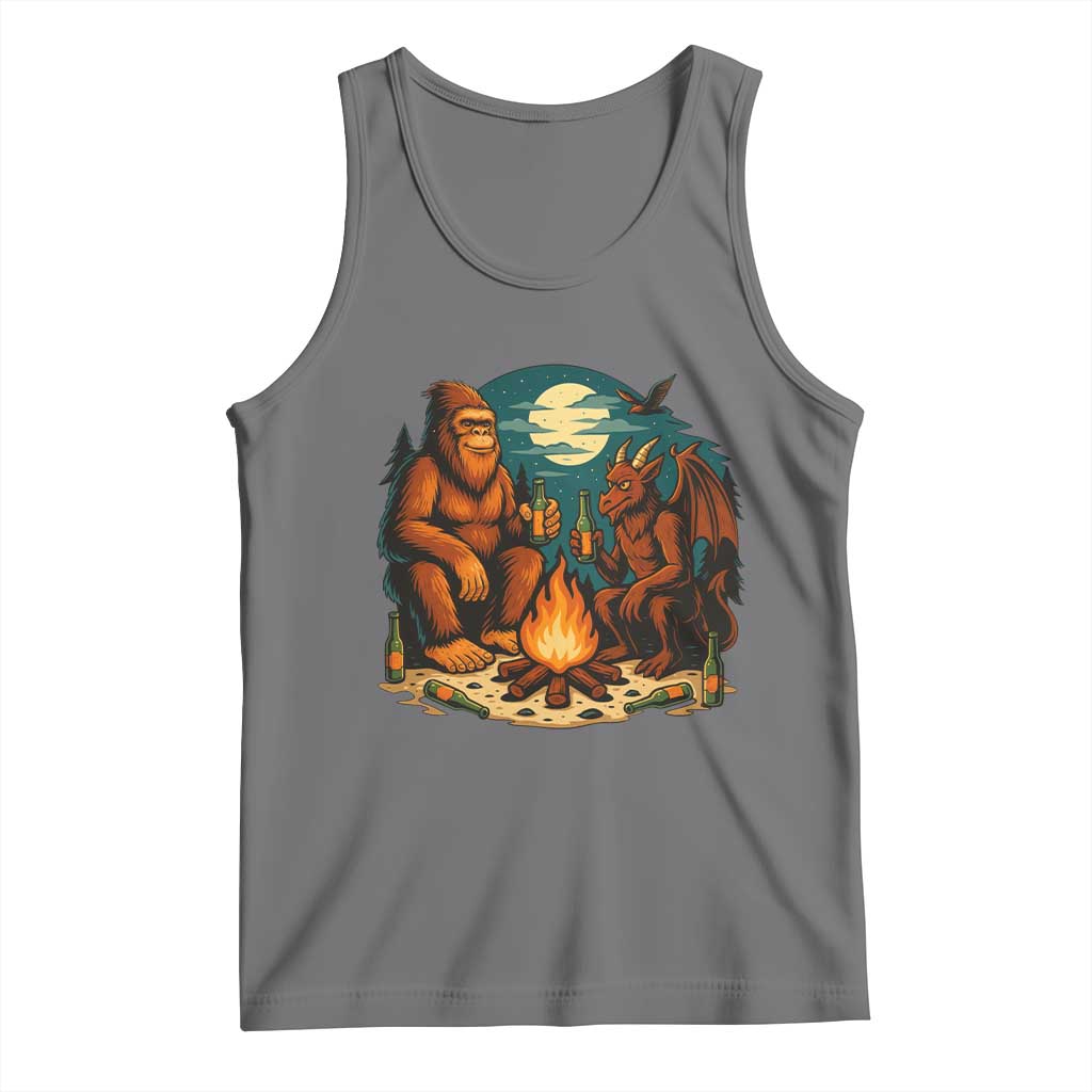 Funny Bigfoot And Jersey Devil Camping Cryptid Gift Tank Top - Wonder Print Shop