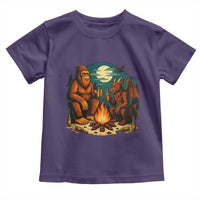 Funny Bigfoot And Jersey Devil Camping Cryptid Gift Toddler T Shirt - Wonder Print Shop
