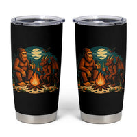 Funny Bigfoot And Jersey Devil Camping Cryptid Gift Tumbler Cup