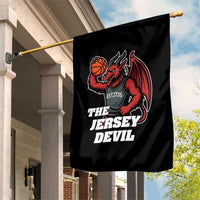 Funny Cryptid Sports Garden Flag Jersey Devil Playing Basketball - Wonder Print Shop