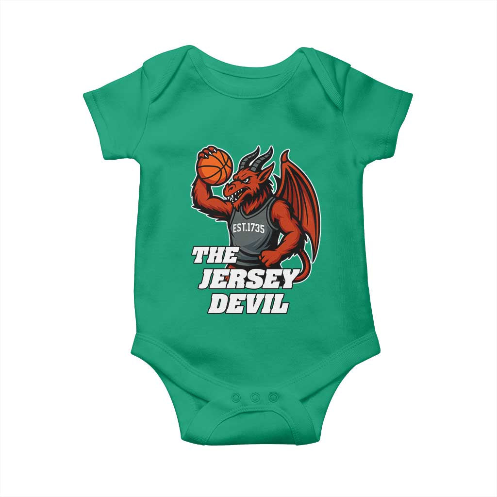 Funny Cryptid Sports Baby Onesie Jersey Devil Playing Basketball - Wonder Print Shop