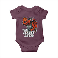 Funny Cryptid Sports Baby Onesie Jersey Devil Playing Basketball - Wonder Print Shop