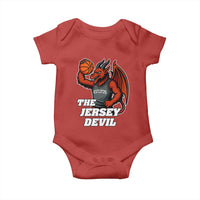 Funny Cryptid Sports Baby Onesie Jersey Devil Playing Basketball - Wonder Print Shop