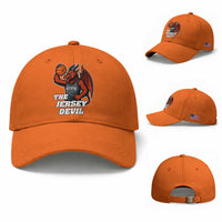 Funny Cryptid Sports Baseball Cap Jersey Devil Playing Basketball