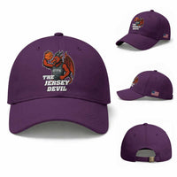 Funny Cryptid Sports Baseball Cap Jersey Devil Playing Basketball