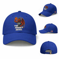 Funny Cryptid Sports Baseball Cap Jersey Devil Playing Basketball