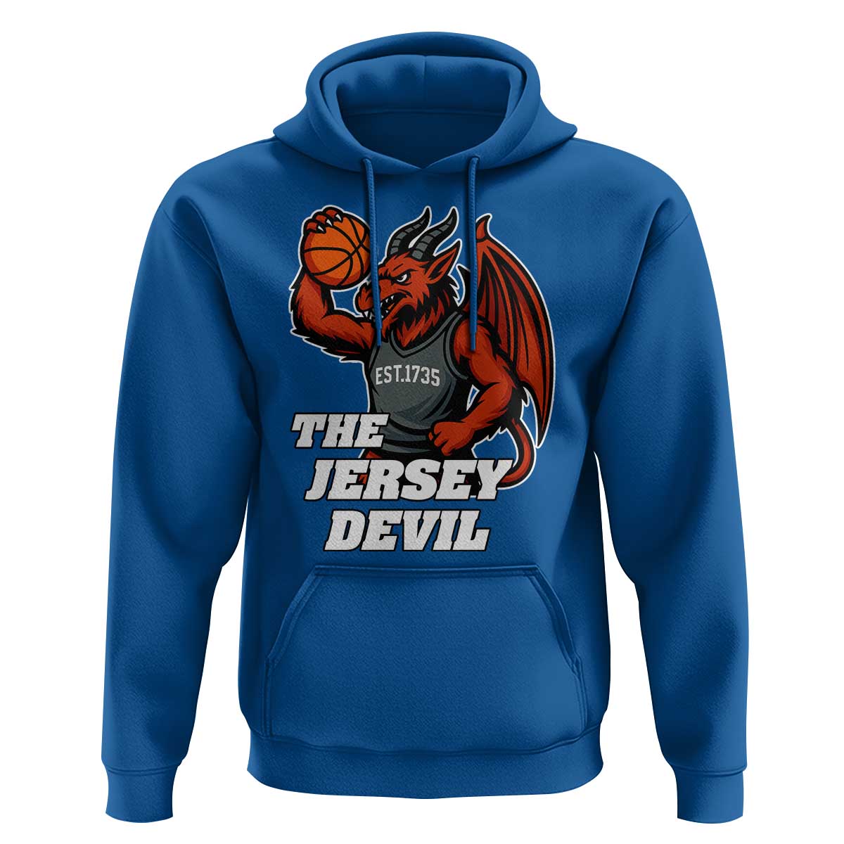 Funny Cryptid Sports Hoodie Jersey Devil Playing Basketball - Wonder Print Shop