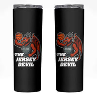 Funny Cryptid Sports Skinny Tumbler Jersey Devil Playing Basketball