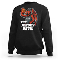 Funny Cryptid Sports Sweatshirt Jersey Devil Playing Basketball - Wonder Print Shop
