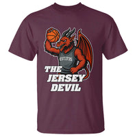 Funny Cryptid Sports T Shirt Jersey Devil Playing Basketball - Wonder Print Shop