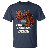 Funny Cryptid Sports T Shirt Jersey Devil Playing Basketball - Wonder Print Shop