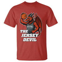 Funny Cryptid Sports T Shirt Jersey Devil Playing Basketball - Wonder Print Shop