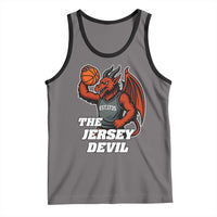 Funny Cryptid Sports Tank Top Jersey Devil Playing Basketball - Wonder Print Shop