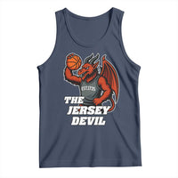 Funny Cryptid Sports Tank Top Jersey Devil Playing Basketball - Wonder Print Shop