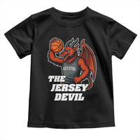 Funny Cryptid Sports Toddler T Shirt Jersey Devil Playing Basketball - Wonder Print Shop