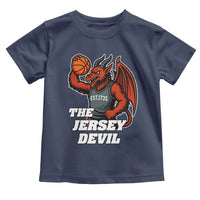 Funny Cryptid Sports Toddler T Shirt Jersey Devil Playing Basketball - Wonder Print Shop