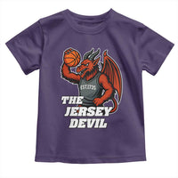 Funny Cryptid Sports Toddler T Shirt Jersey Devil Playing Basketball - Wonder Print Shop