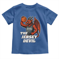 Funny Cryptid Sports Toddler T Shirt Jersey Devil Playing Basketball - Wonder Print Shop