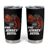 Funny Cryptid Sports Tumbler Cup Jersey Devil Playing Basketball