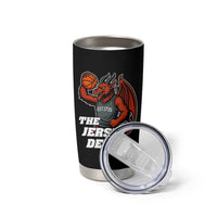 Funny Cryptid Sports Tumbler Cup Jersey Devil Playing Basketball