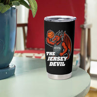 Funny Cryptid Sports Tumbler Cup Jersey Devil Playing Basketball