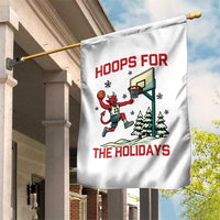 Funny Christmas Basketball Jersey Devil Garden Flag Hoops For The Holidays - Wonder Print Shop