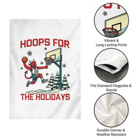 Funny Christmas Basketball Jersey Devil Garden Flag Hoops For The Holidays - Wonder Print Shop