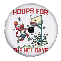 Funny Christmas Basketball Jersey Devil Spare Tire Cover Hoops For The Holidays - Wonder Print Shop